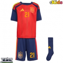 Spain Mikel Oyarzabal #21 Replica Home Minikit World Cup 2026 Short Sleeve (+ pants)